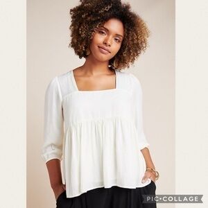 Anthropologie Dolan Left Coast Cherie Babydoll Top